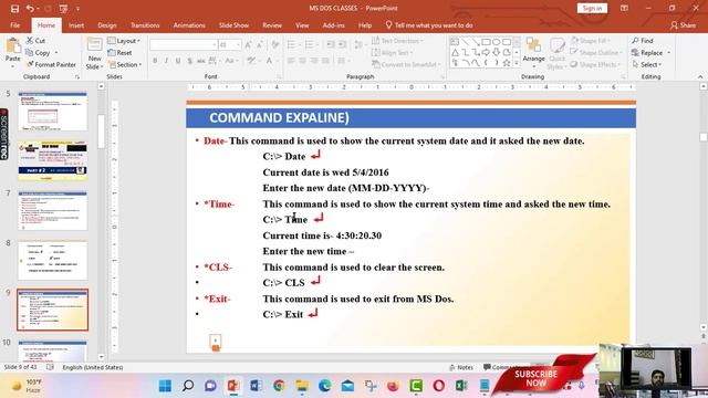 MS DOS TUTORIAL II HOW USES COMMAND - DATE, TIME CLS, EXIT , COPY CON, TYPE & COPY II ARSHAD SIR смотреть онлайн