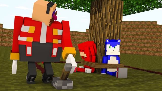 Knuckles + Sonic.EXE And Tails Dancing Meme - Good Ending (Minecraft Animation) FNF смотреть онлайн