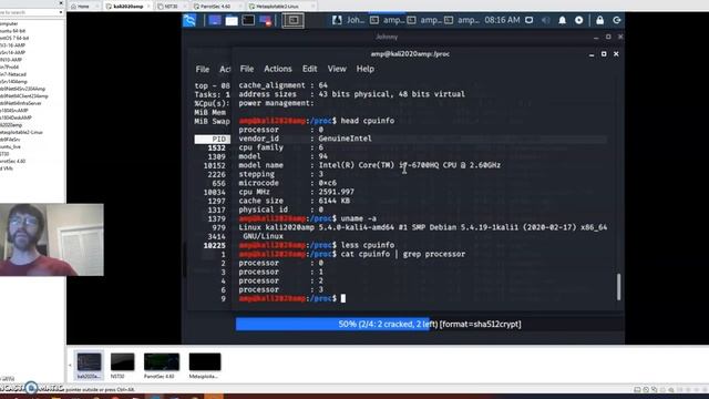 Password Cracking with Johnny and John the Ripper, Demo Part 3 смотреть онлайн