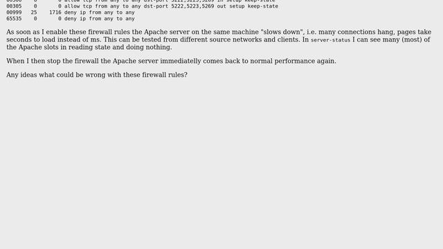 DevOps & SysAdmins: ipfw based firewall slows down Apache web server (2 Solutions!!) смотреть онлайн