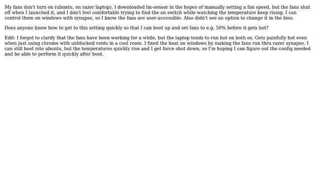 Unix & Linux: Turning on fans in ubuntu смотреть онлайн
