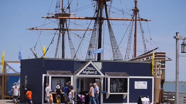 Downtown Plymouth Massachusetts to the Waterfront and Harbor HD смотреть онлайн