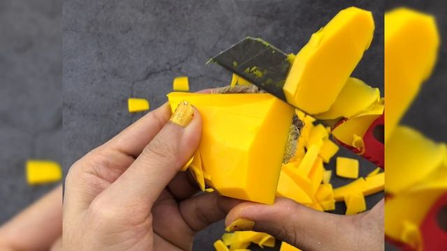 ASMR soap/cutting paint soap/candy soap and mango soap/резка крашенного мыла смотреть онлайн