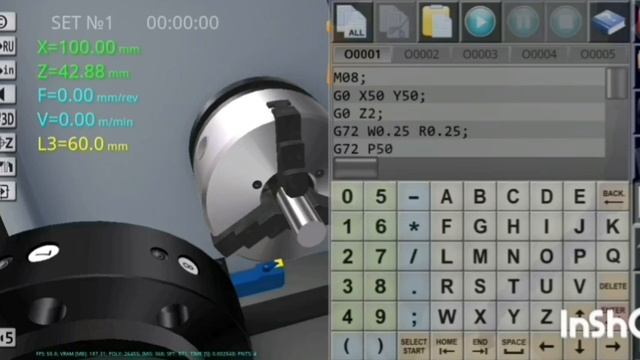 Belajar CNC Simulator Bubut di Hp Android |Program facing G72 смотреть онлайн