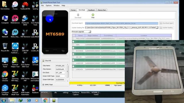 SAMSUNG J7 Clone (SM-J700H) MT6583/6589 Flash After White LCD Problem FIX смотреть онлайн