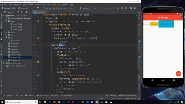 Flutter Tutorial for Beginners #11 - Rows смотреть онлайн