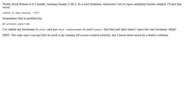 Running anything Gnome-related in root terminal gives error смотреть онлайн