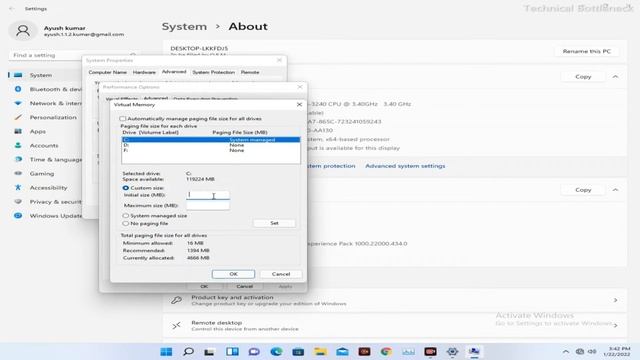 How To Increase Virtual Memory On Windows 11 | How To Adjust Paging File Settings |Virtual Ram смотреть онлайн