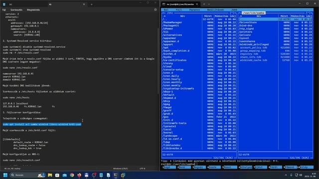 Fájlszerver, tartományvezérlő (FS és Samba AD-DC KÜLÖN) RSAT – Ubuntu 22.04 смотреть онлайн
