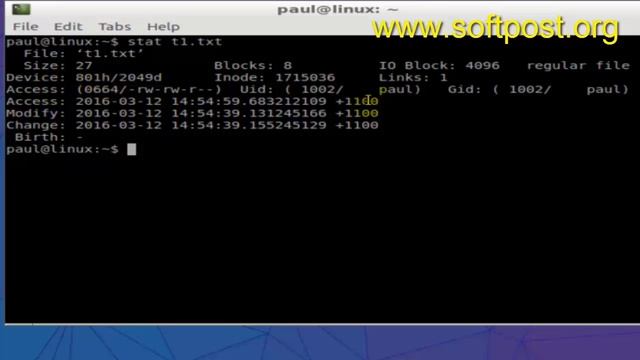 stat command in CentOS смотреть онлайн