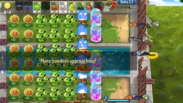 Pvz Delta Hard Mode [Survival Pool Medium 5 Flags] Full HD смотреть онлайн