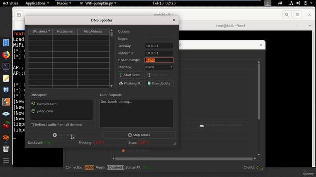 6 How to use Dns Spoofing and BeEF using WiFi Pumpkin смотреть онлайн