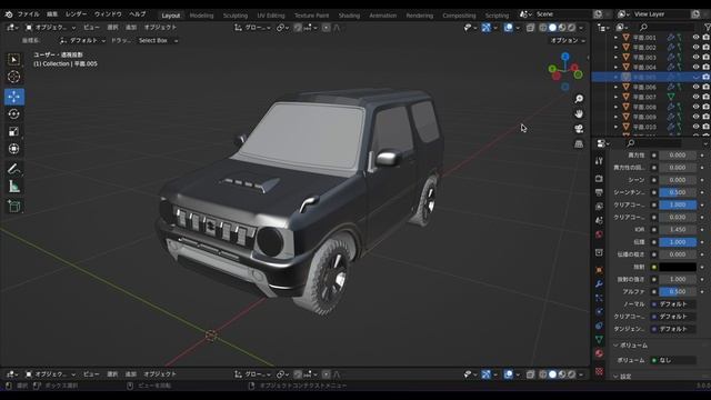 blender　3D　CG　macbook　m1　#36　ジムニー　JIMNY　JB23 смотреть онлайн
