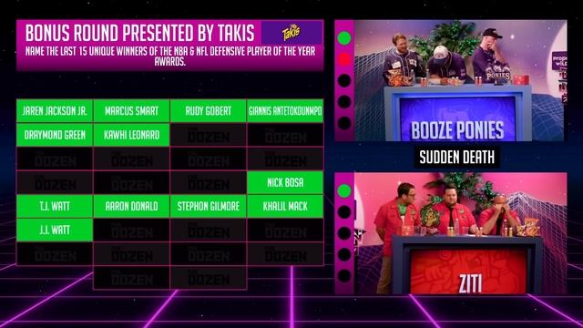 3-Ziti vs. 11-Booze Ponies (The Dozen: Trivia Tournament III - Round 2, Match 01) смотреть онлайн