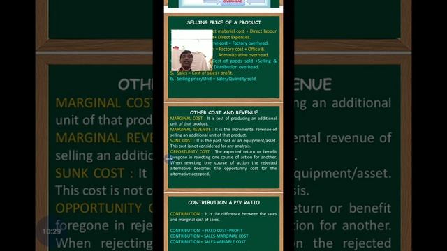 ELEMENTS OF COST & BREAK EVEN ANALYSIS