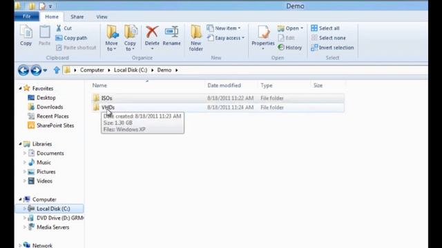 ISO and VHD support in Windows 8 смотреть онлайн