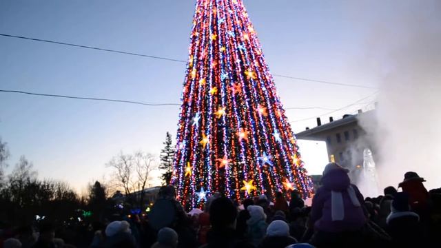 Томск. Пл. Новособорная. Открытие Ёлки 20.12.2014 смотреть онлайн