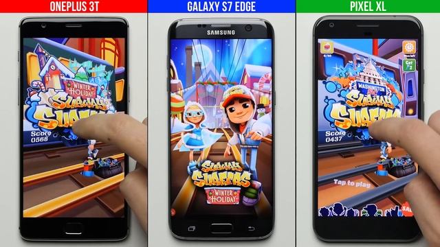 OnePlus 3T vs. Galaxy S7 Edge vs. Google Pixel XL Speed Test смотреть онлайн