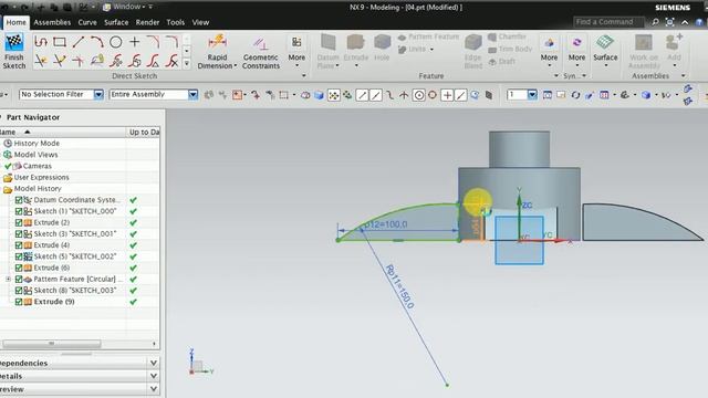 UG NX ADVANCE PART DESIGN FOR EXPERTS (TUTORIALS 04) смотреть онлайн