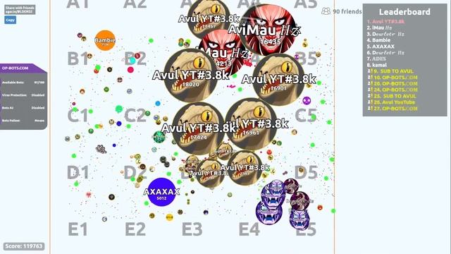 AGAR.IO SERVER TAKEOVER WITH BOTS #200 (1 VS 4)|| OP-BOTS.COM смотреть онлайн