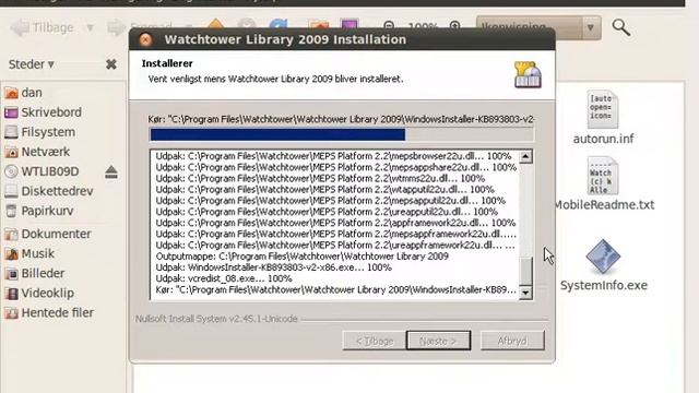 Installation af Watchtower Library 2009 dansk i Ubuntu 10.04 (Video 2 af 2) смотреть онлайн