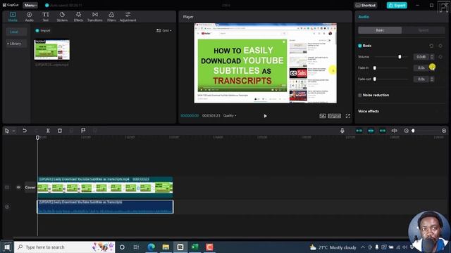 How to Fade In and Fade Out Audio in CapCut for Windows PC смотреть онлайн
