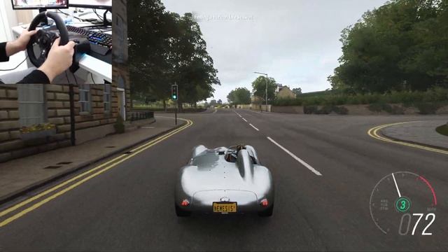 Forza Horizon 4 1956 Jaguar D-TYPE (Steering Wheel) Gameplay