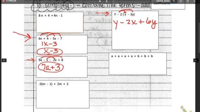 4.2 Simplifying Algebraic Expressions смотреть онлайн