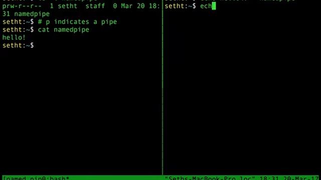 UNIX Named Pipe Demo смотреть онлайн