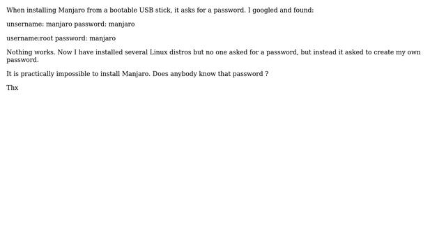 Unix & Linux: Password for Manjaro смотреть онлайн