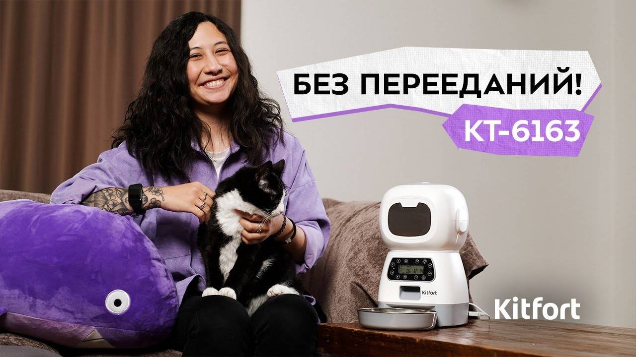 Умная кормушка для животных Kitfort КТ-6361 смотреть онлайн