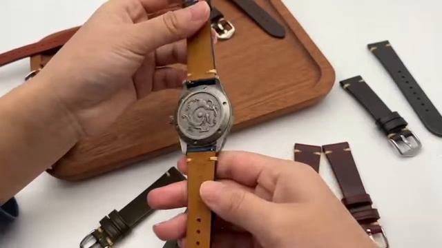 Wholesale Men Vintage Strap Leather Watch Band For Apple Watch 38 40 42 44mm смотреть онлайн