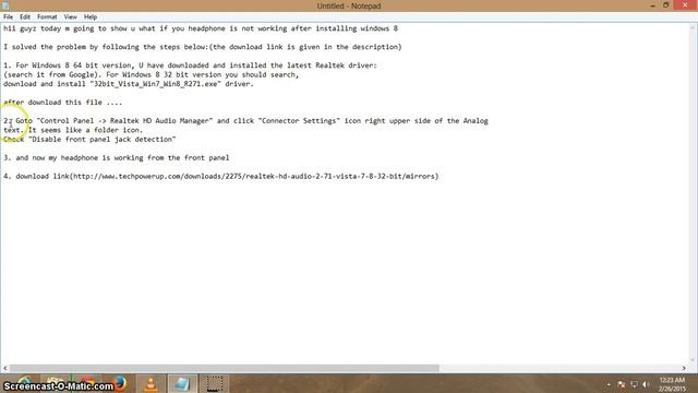 headphone is not working after installing windows 8 смотреть онлайн