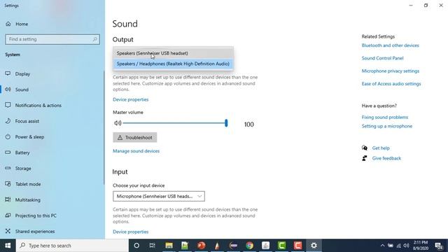 Windows 10 - Change the Input/Output Sound devices смотреть онлайн