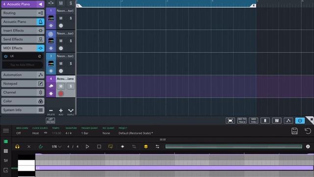 LK & Neon - Clip Launching In Cubasis 3 смотреть онлайн