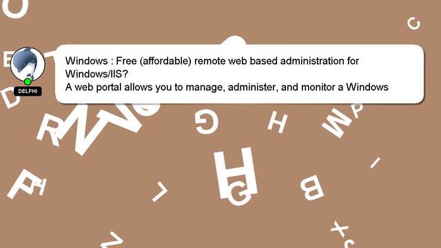 Windows : Free (affordable) remote web based administration for Windows/IIS? смотреть онлайн