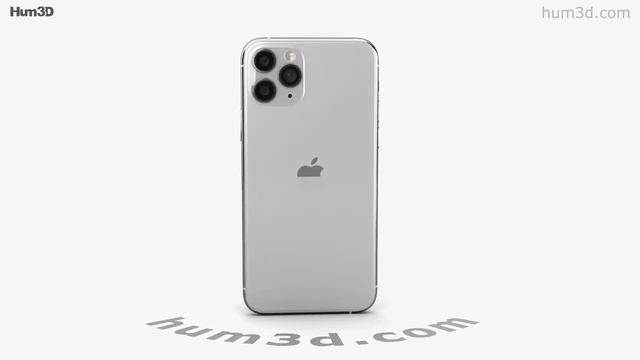 Apple iPhone 11 Pro Max Silver 3D model by 3DModels.org смотреть онлайн