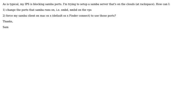 DevOps & SysAdmins: Change ports on a samba server on a vps смотреть онлайн