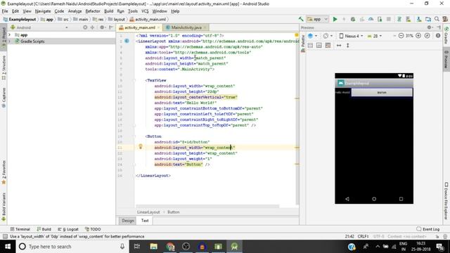 Android Studio Tutorial For Beginners || Android App Development 2018 || 02 Layouts and Views смотреть онлайн