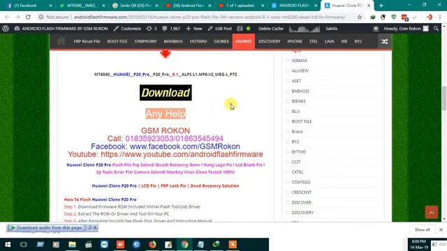 Huawei Clone P20 Pro Flash File 5Th Version Android 8.1 Oreo MT6580 Dead & LCD Fix Firmware смотреть онлайн