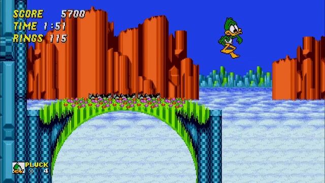 First Look: Tiny Toons 2 Absolute (Sonic 2 Absolute) - Gameplay as Plucky Duck смотреть онлайн
