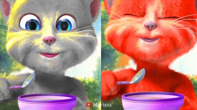 Talking Ginger eat gray red 😍🍭🌈🍲🍛 смотреть онлайн