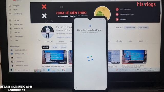 Mở Khóa Xác Minh Tài Khoản SAMSUNG A04S - BYPASS FRP SAMSUNG A04S -  ANDROID 13 · #htsvlogs