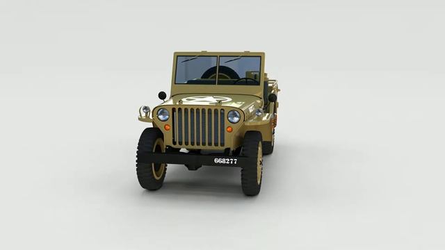 Jeep Willys MB Desert Rev 3D Model