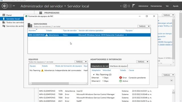 1.4 Configurar NIC Teaming + Detalles смотреть онлайн