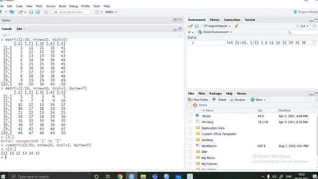 Creating Matrix in R Studio смотреть онлайн