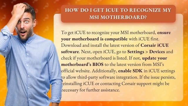 How do I get iCUE to recognize my MSI motherboard? смотреть онлайн