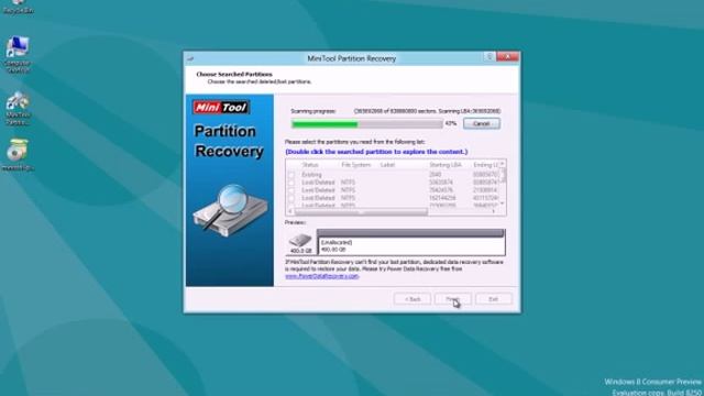 MiniTool Partition Recovery Error:please select a lost partition to continue смотреть онлайн