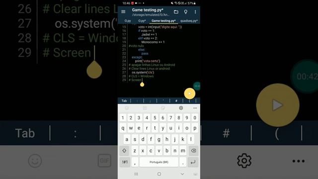 how to use terminal clear screen Linux or Android Mobile pydroid 3(como usar) смотреть онлайн