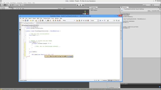 Unity 3D: Touch Input (Berührung auf mobilen Geräten programmieren) смотреть онлайн